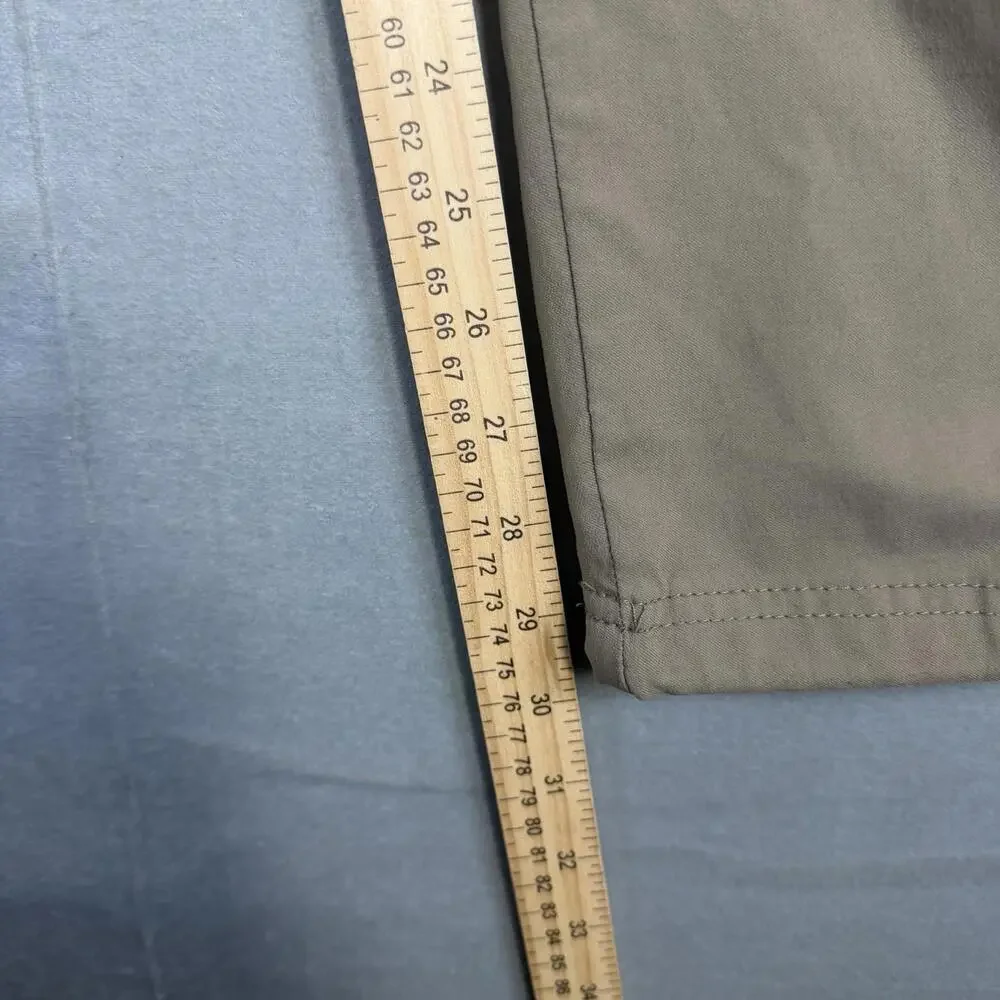 Wrangler ATG Pants Mens 40x30 Beige Belted Outdoor Hiking All Terrain Gear Cinch